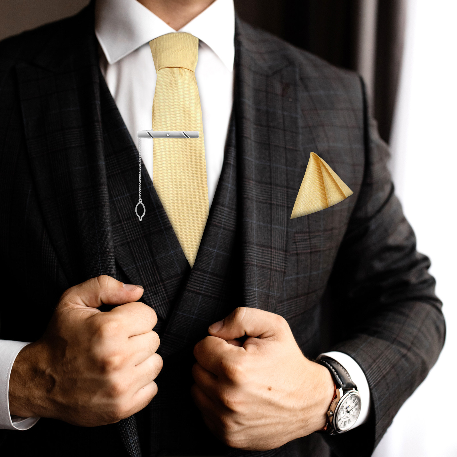 5 pcs Tie Set: Necktie Pocket  - đánh giá và giá Tie Clip Set