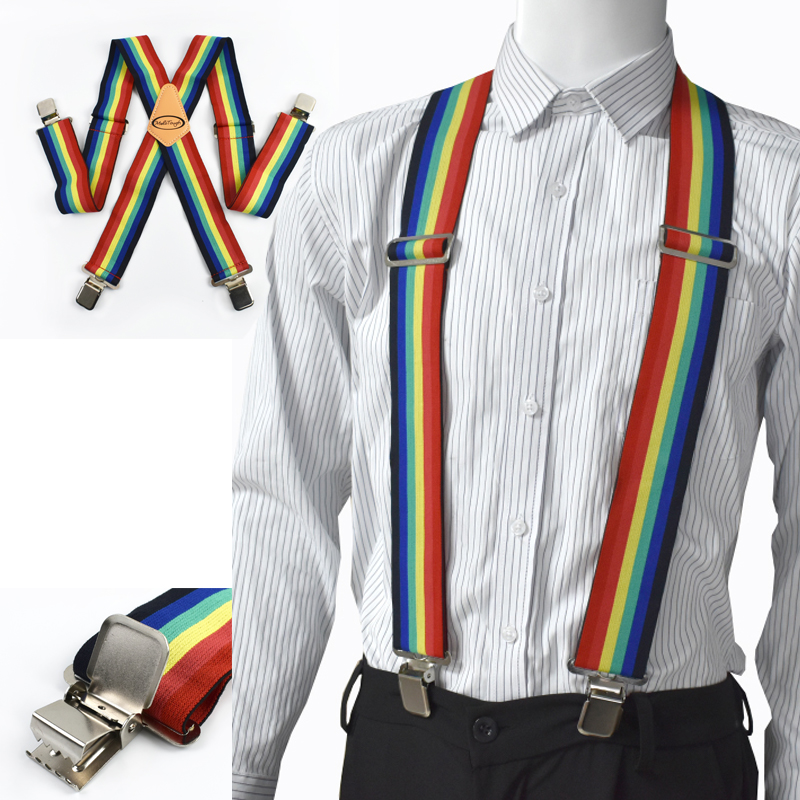 1Pc 5cm Wide Rainbow Men's Sus - đánh giá và giá Men'S Accessories Types