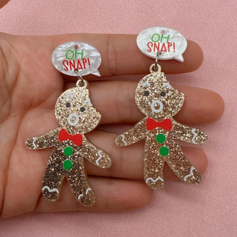 10pcs Cute Christmas Gingerbre - đánh giá và giá Men Accessories Jewelry