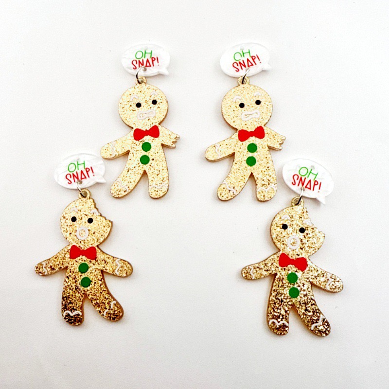 10pcs Cute Christmas Gingerbre - đánh giá và giá Men Accessories Jewelry