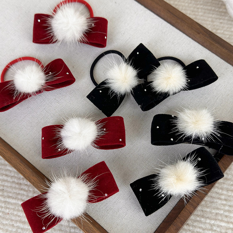 Winter Velvet Head Rope Hairpi - đánh giá và giá Tie Clip Set