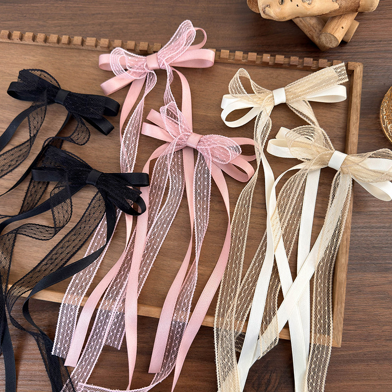 2Pcs/Set Lace Satin Ribbon Bow - đánh giá và giá Tie Clip Set